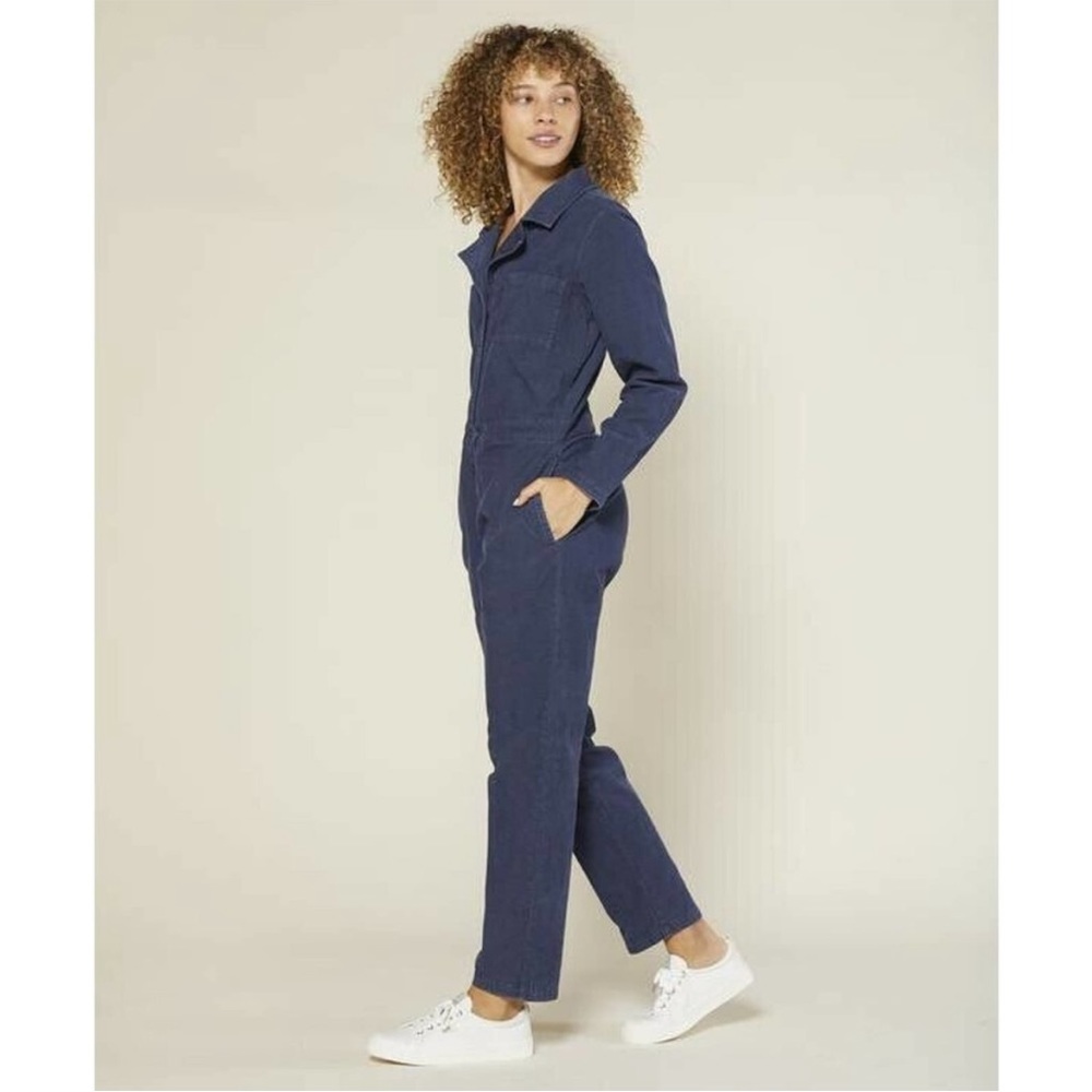 NWT OUTERKNOWN Lou Cord Navy Corduroy Jumpsuit Size Medium